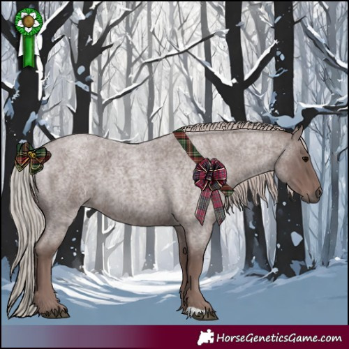 Horse Color:Chocolate Silver Blue Roan 