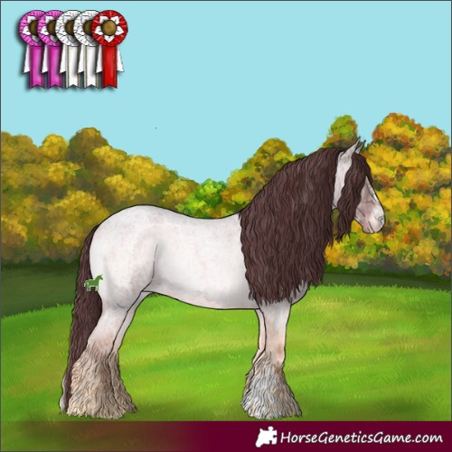 Horse Color:Chocolate Brown Ice Roan Onyx Mushroom Sabino 