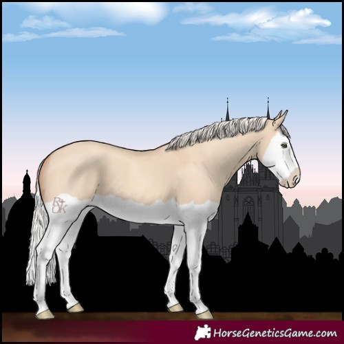 Horse Color:Silver Classic Champagne Dun Splash 