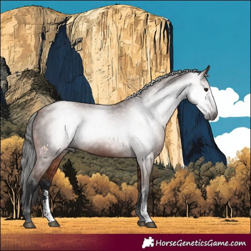 Horse Color:Gray Bay Sabino 