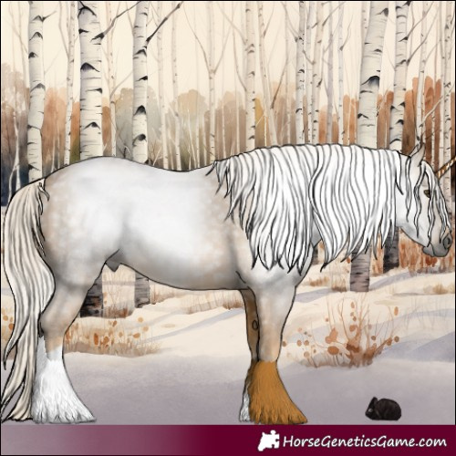 Horse Color:Gray Palomino Tobiano 
