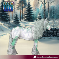 Horse Color:Watercolor White Spotted Silver Bay Chinchilla Ice Onyx Tobiano Near Leopard Rabicano