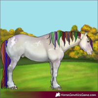 Horse Color:Painted White Spotted Sable Champagne Ice Onyx 