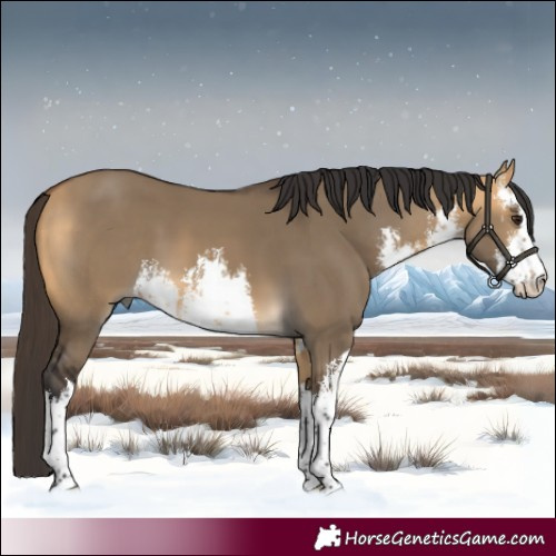 Horse Color:White Spotted Buckskin Dun 