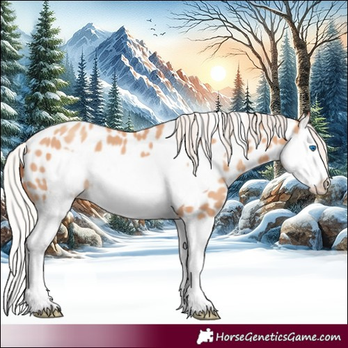 Horse Color:Silver Amber Champagne Splash Frame Appaloosa 