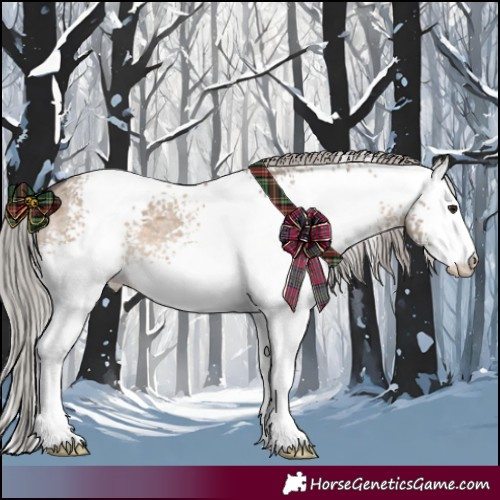 Horse Color:White Spotted Silver Brown Roan Dun 