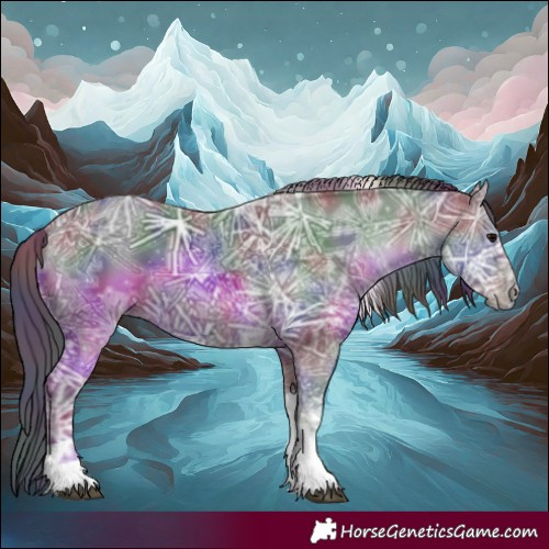 Horse Color:Nacre Black Ice Tobiano 