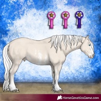 Horse Color:Silver Smoky Creme Sabino 