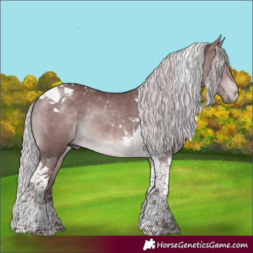 Horse Color:Platinum Chocolate Silver Brown Tobiano Rabicano 