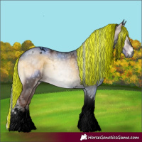 Horse Color:Gray Void Painted White Spotted Liver Red Onyx Ice Tobiano 