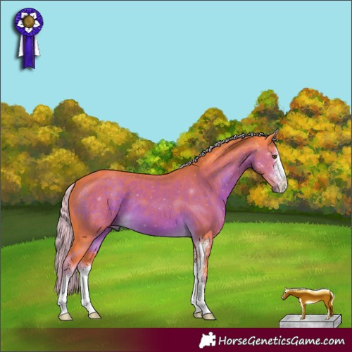 Horse Color:Watercolor Chocolate Palomino Sabino 