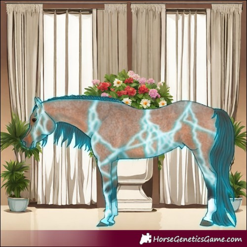 Horse Color:Thunderstruck Bay Roan Tobiano 