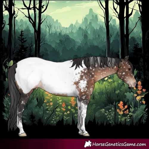 Horse Color:Brown Tobiano Appaloosa 