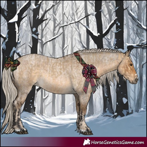 Horse Color:Silver Buckskin Dun  and Chocolate Palomino Roan 