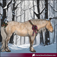 Horse Color:Silver Buckskin Dun  and Chocolate Palomino Roan 