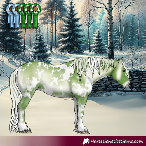 Horse Color:Watercolor White Spotted Chocolate Silver Blue Onyx Chinchilla