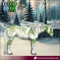 Horse Color:Watercolor White Spotted Chocolate Silver Blue Onyx Chinchilla 