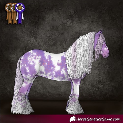 Horse Color:Watercolor White Spotted Chocolate Silver Black 