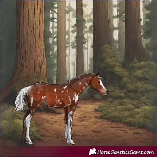 Horse Color:White Spotted Silver Brown 
