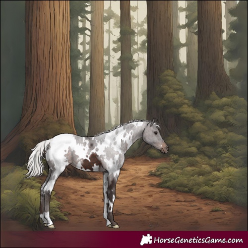 Horse Color:White Spotted Silver Brown 
