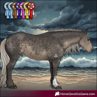 Horse Color:Silver Smoky Black Mushroom Sabino 