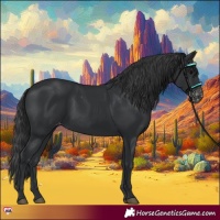 Horse Color:Black Appaloosa