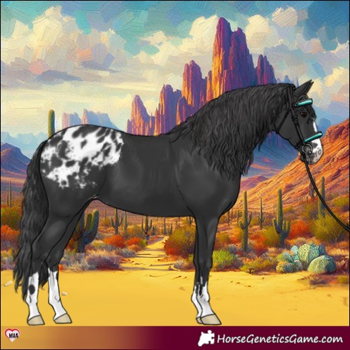 Horse Color:Black Appaloosa