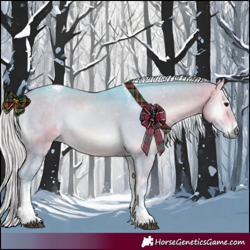 Horse Color:Watercolor White Spotted Silver Brown Onyx Tobiano 