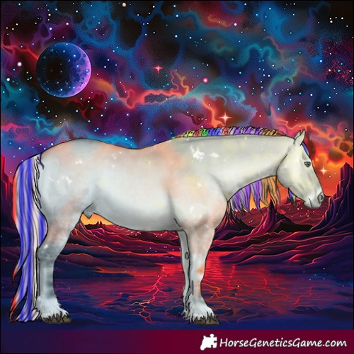 Horse Color:Painted White Spotted Silver Brown Chinchilla Ice Onyx 