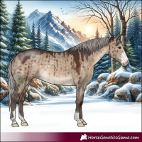 Horse Color:Silver Brown Dun Sabino Brindle 