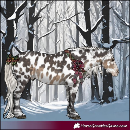 Horse Color:Silver Smoky Black Near Leopard 