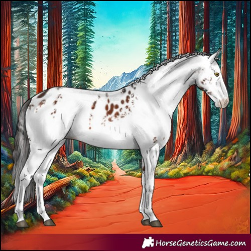 Horse Color:White Spotted Brown Splash Appaloosa 