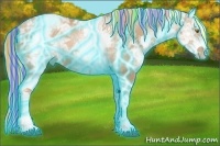 Horse Color:Painted Thunderstruck White Spotted Chestnut Ice Pearl 