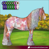 Horse Color:Nacre Watercolor White Spotted Liver Red Onyx 