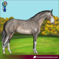 Horse Color:Gray Brown Roan Dun Mushroom Sabino Brindle 