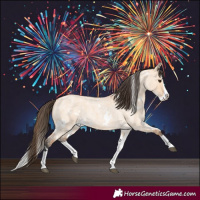 Horse Color:White Spotted Bay Roan Dun Splash