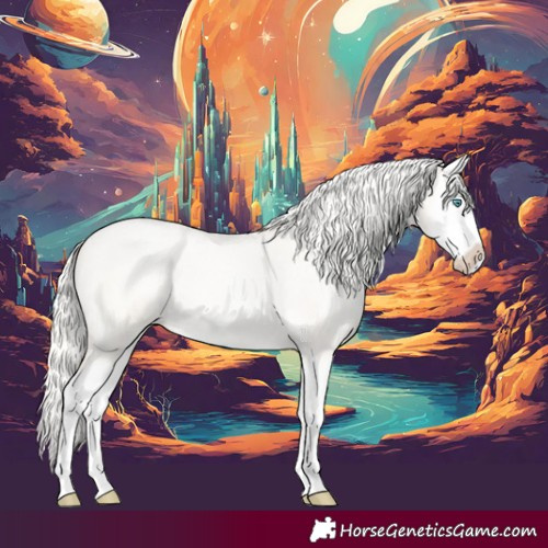 Horse Color:Silver Buckskin Roan Pearl Dun Splash 