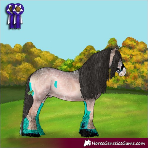 Horse Color:Liver Red Onyx Ice Sabino 