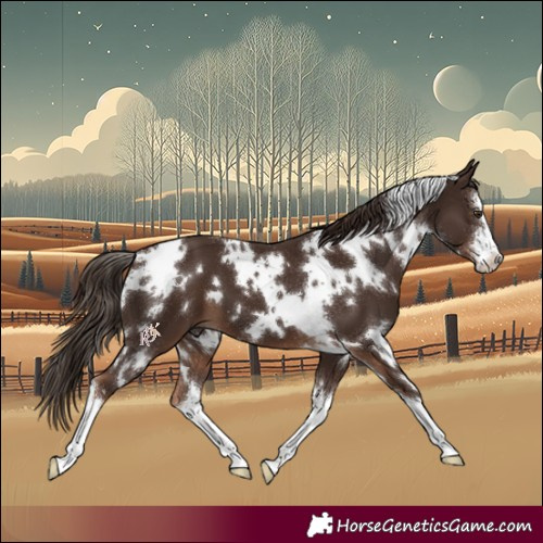 Horse Color:White Spotted Liver Chestnut 