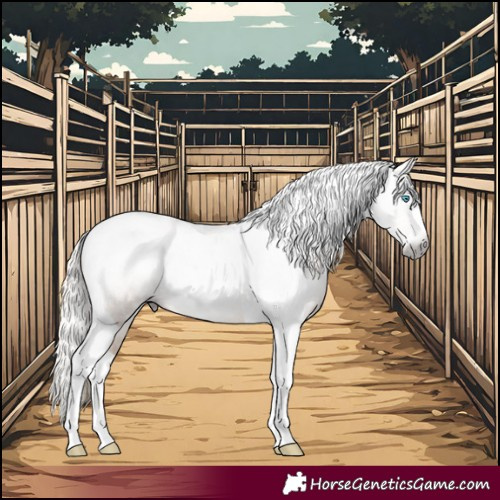 Horse Color:Gray Palomino Roan Pearl Splash Tobiano 