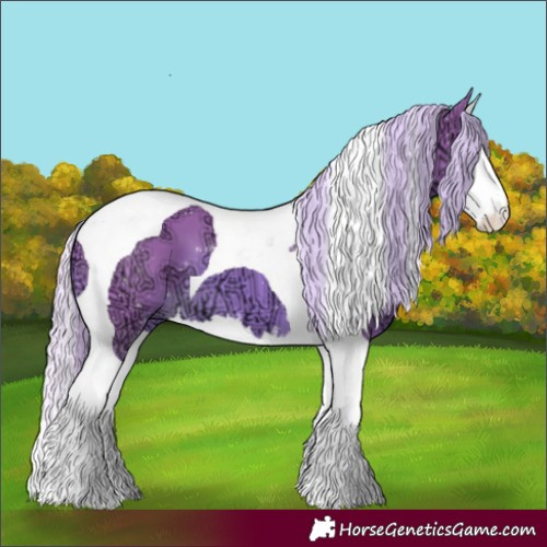 Horse Color:Watercolor Palomino Ice Splash Tobiano 