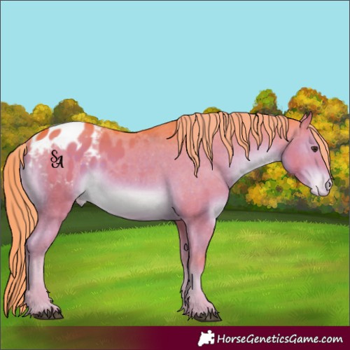 Horse Color:Watercolor White Spotted Liver Chestnut Mushroom Blanket 