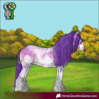 Horse Color:Watercolor White Spotted Blue Onyx Ice Sabino 