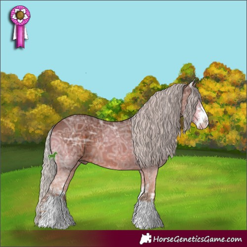 Horse Color:Chocolate Silver Brown Ice Sabino 