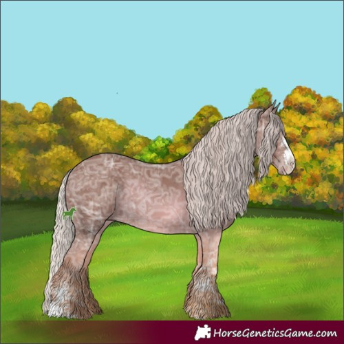 Horse Color:Chocolate Silver Black Ice Sabino 