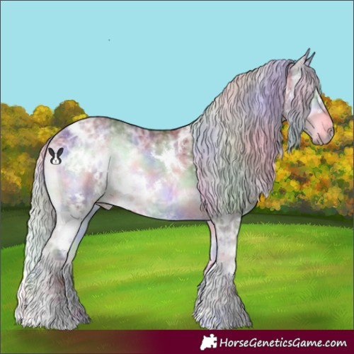 Horse Color:Nacre White Spotted Chocolate Silver Blue Onyx Chinchilla Ice 
