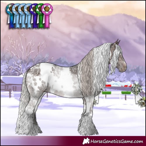 Horse Color:White Spotted Silver Brown Ice 