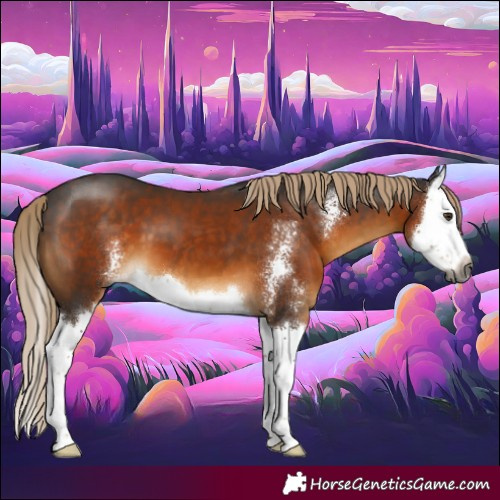 Horse Color:Gray Chocolate Palomino Sabino Splash 