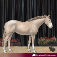 Horse Color:Smoky Creme Sabino