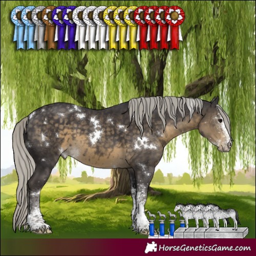 Horse Color:White Spotted Silver Smoky Black 